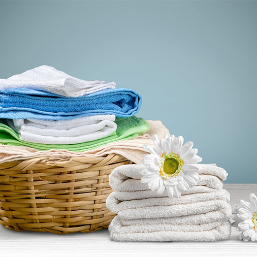 Laundry neatly organized - towels